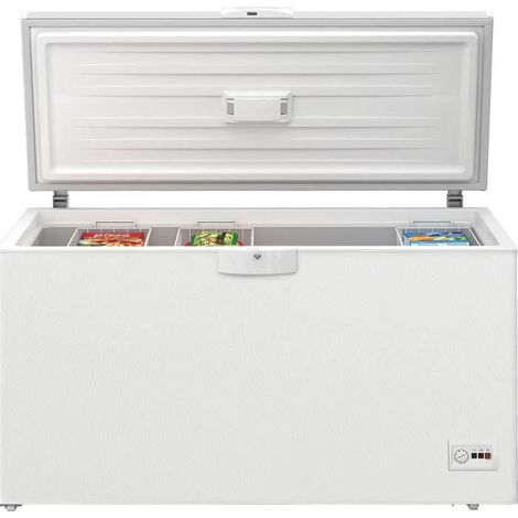 Beko – Congélateur horizontal 451L – Classe E – Autonomie 24h – Congélation rapide 20,5kg/24h – Émission sonore 36dB