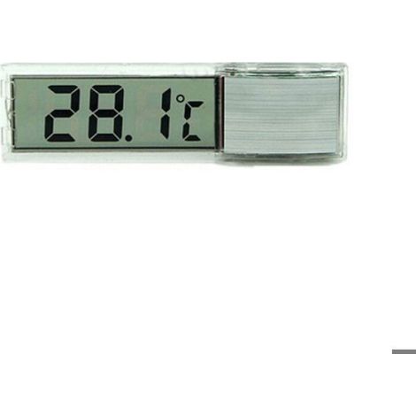 1pc Thermomètre,LED numérique 3D,argenté,surveillance température,aquarium,poisson tortue (1/4)