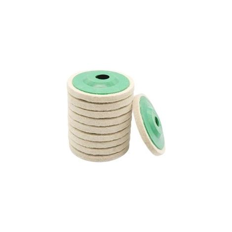 10 disques de polissage ronds en feutre de laine de 4 pouces pour meuleuses d'angle de 100 mm