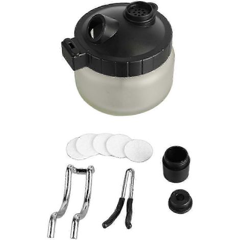 Pot de nettoyage pour aérographe 25-26, bouteille en verre universelle avec support pour stylo à ongles (1/4)
