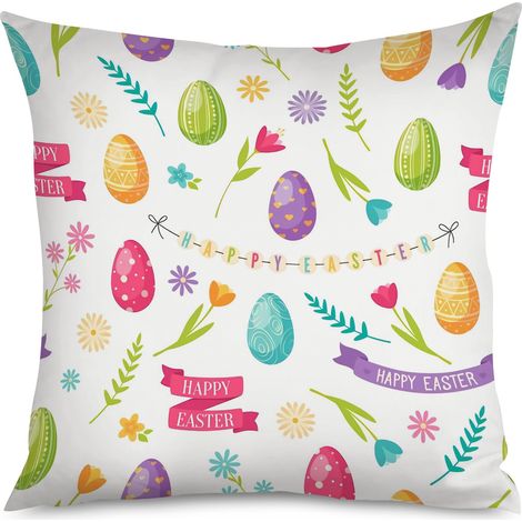 Housse de coussin poule et poussins, ferme (1/5)