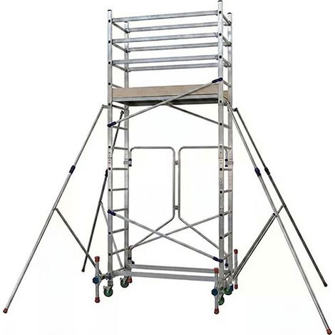 Echafaudage base pliante avec kit dénivelé - Haut. travail max 4.80m - AL410/P/ALT-LIV (1/5)