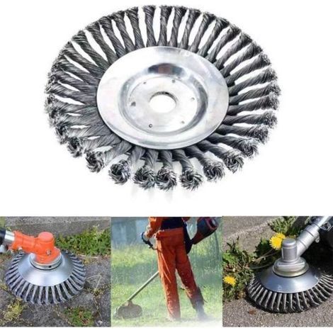 6 Pouce Universel Tête Brosse Désherbage,avec Contre-écrou pour Débroussailleuse Plateau Désherbage en Fil d\\'acier (1/4)