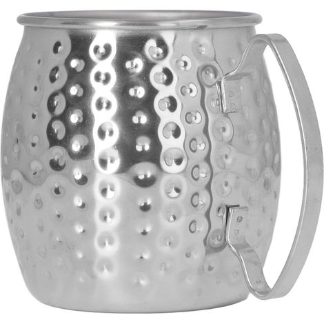 Mug Moscow Mule en acier inoxydable 304 de grande capacité (500 ml), couleur argent, idéal pour les bars, hôtels et restaurants. (1/5)