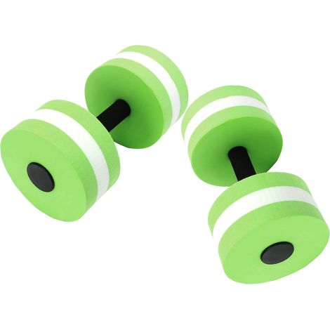 2 PCS Haltères Flottants EVA pour Aquagym - Fitness Aquatique Hommes Femmes Enfants - Vert (1/5)