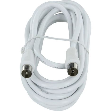 Prolongateur coaxial mâle/femelle 3 m – Diamètre 9,52 mm – Pour connexions TV en libre-service – Câble flexible haute performance – Dhome