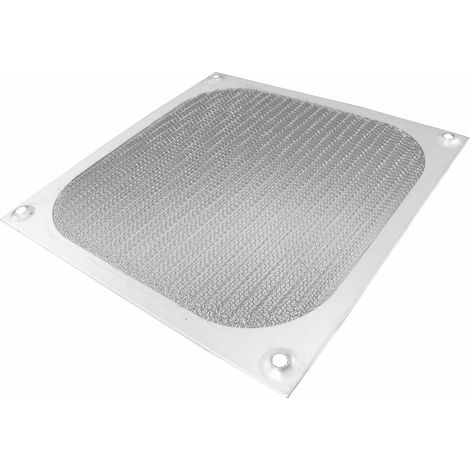 1 Filtre à Poussière 120 mm, Aluminium, Couvercle de Ventilateur, Argent, pour Boîtier PC