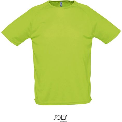 Camiseta Hombre Manga Raglán SOL'S SPORTY L Verde Manzana