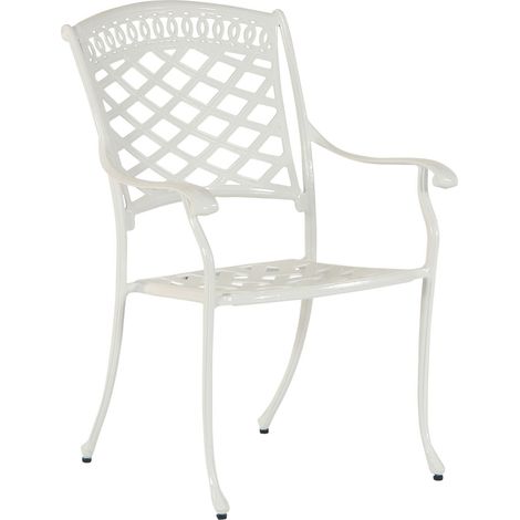 Inko Stapelstuhl Urban Alu-Guss 67x63x92 cm Gartenstuhl 2 Farben zur Wahl Weiß (1/5)