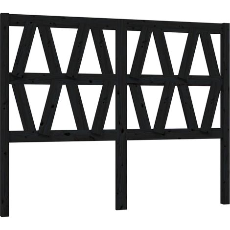 Maison Exclusive - Testiera per Letto Nera 166x4x100 cm in Legno Massello di Pino (1/5)