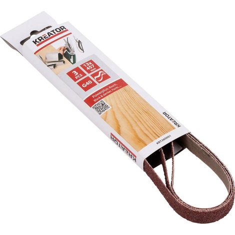 Juego de 3 bandas abrasivas - grano 60 - 13 x 457 mm Kreator (1/3)