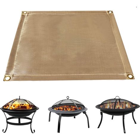 (100×80cm)Couverture de soudage en fibre de verre, couverture de protection contre le feu, pour camping, barbecue, tissu résistant au feu