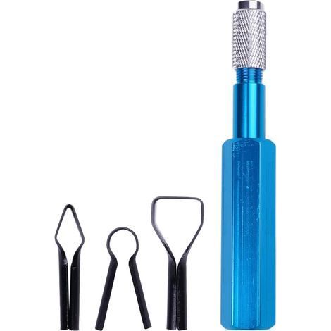 Coupe-sol en alliage d'aluminium avec 3 lames interchangeables pour soudure de sol en vinyle PVC et lissage des coins dans les outils de construction (bleu) (1/5)