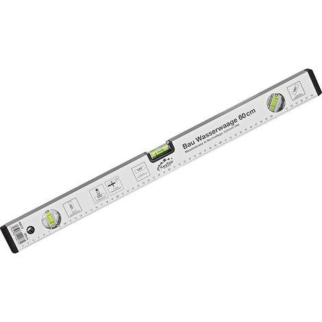 Kestek Alu Messwaage Bau Wasserwaage Richtwaage 60 cm mit 3 Libellen Messskala