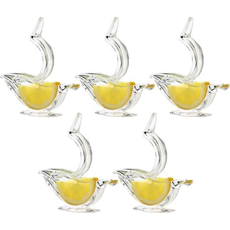 Presse-citron manuel en acrylique transparent, lot de 5, pratique et facile à utiliser à la maison. (1/5)