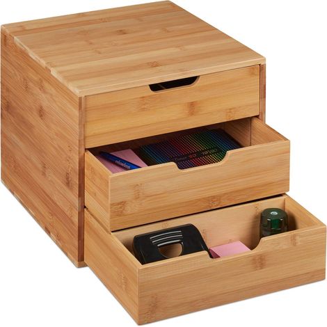 Organizador de escritorio de 3 cajones