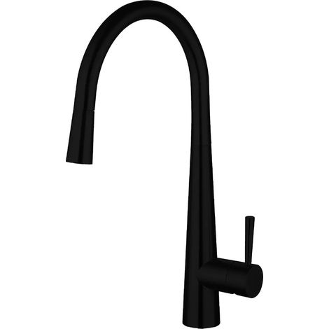 Nuie Ziro Pull Out Kitchen Sink Mixer Tap Single Lever Handle - Black (1/2)