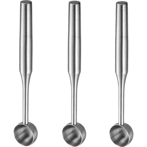 Lot de 3 cuillères à glace en acier inoxydable 304 avec poignée (1/5)
