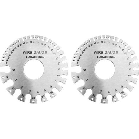 Jauges d'épaisseur en acier inoxydable, 2 pièces, Standard professionnel, feuilles de métal, jauge de soudage, Type 2 (1/5)