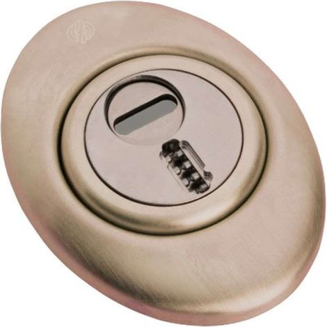 DEFENDER MECCANICO MECDEF SECUREMME - INOX OTTONE LUCIDO F.SAG I.MM 38 D.MM 50 H.MM 20 - 1 pezzo