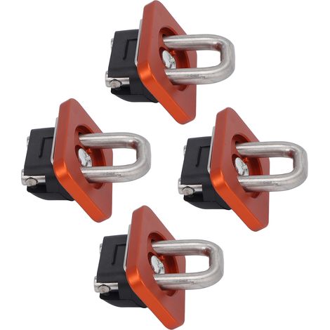 Montagehalterungen für Ladeflächenreling (454 kg), Edelstahl, kompatibel mit Chevy Silverado 2007-2021, orange. (1/5)