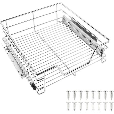 Cassetto telescopico (46 x 44 x 14 cm) - Cromato, Cestelli a Rete Metallo Scorrevoli Cucina 46cm (1/5)