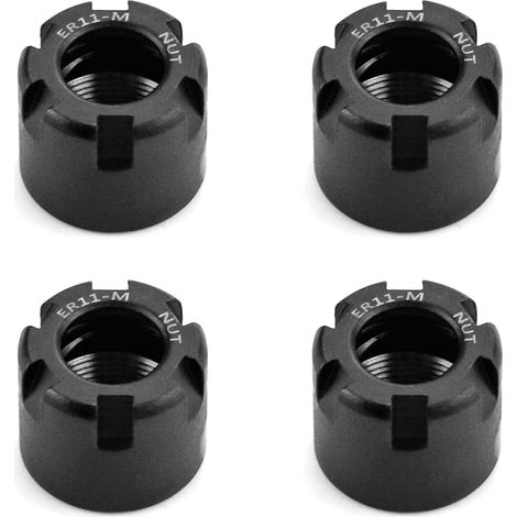 Er11-M Collet Écrous De Serrage, Pour Fraisage Cnc Chuck Holder Drehmaschine, 4 Teile, Schwarz