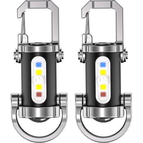 Mini-Taschenlampe mit ultraheller Leuchtkraft, tragbar, LED-Taschenlampe, wiederaufladbar über USB Typ-C, wasserabweisendes Design, mehrere Leuchtmodi, tragbare Lichtquellenfunktion, ideal (1/5)