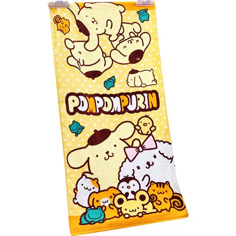 1 Serviette de bain, Coton, Motif dessin animé, 120x60 cm, Jaune, Plage, Camping, Voyage (1/5)