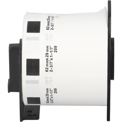 Papier thermique auto-adhésif à trois couches adapté aux imprimantes de codes-barres Brother QL-550, QL-570, QL-580N, QL-1060N, QL-700, QL-1050N et QL-720NW ruban thermique auto-adhésif. (1/5)