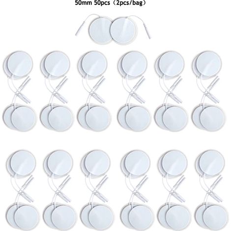 Électrodes de 5 cm pour stimulateur musculaire TENS/EMS, électrodes autocollantes pour stimulateur musculaire et nerveux, pour appareil de thérapie numérique 06933