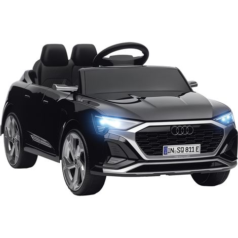 AIYAPLAY coche eléctrico para niños Audi Q8 etron sportback carro eléctrico infantil con batería 12V mando a distancia faros bocina y música negro