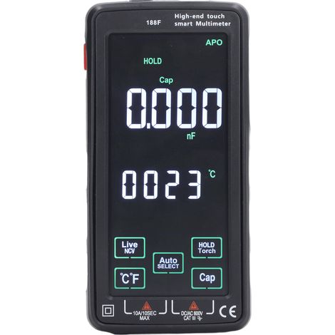 Multimètre intelligent à écran couleur LCD, testeur électrique numérique haute précision, AC750V DC1000V (1/5)