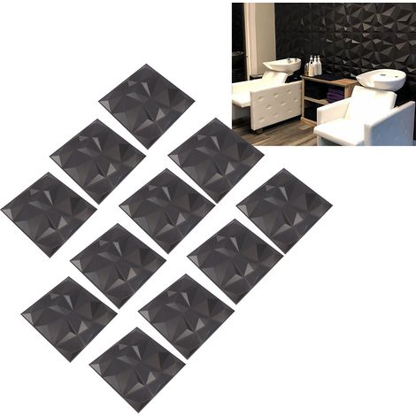 Paneles de pared de PVC 3D con diseño de diamante, 12 piezas con protectores de esquina para diseño de interiores, resistentes al agua y al fuego, para sala de estar, dormitorio, oficina. (1/5)