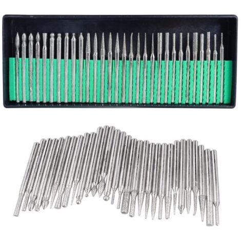 Set de 30 Fraises Diamantées 3mm - Fraises Rotatives à Diamant pour Meulage, Gravure et Polissage sur Métal et Verre (1/5)