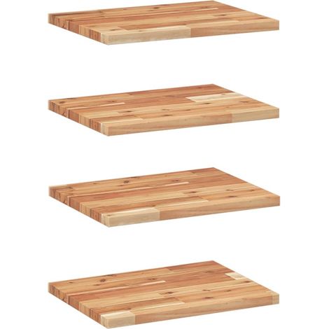 Maison Exclusive - Schweberegale 4 Stk. 40x30x2 cm Massivholz Aka (1/5)
