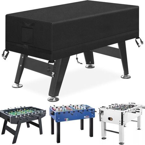 Funda impermeable plegable para mesa de futbolín, funda rectangular de lona para mesa de futbolín, Oxford 210D, impermeable y a prueba de polvo, para muebles de jardín, 132 x 76 x 147 cm. (1/4)