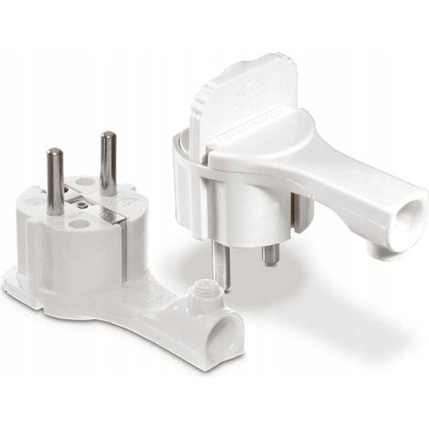 Enchufe plano angular Z/U blanco Elcan (1/2)