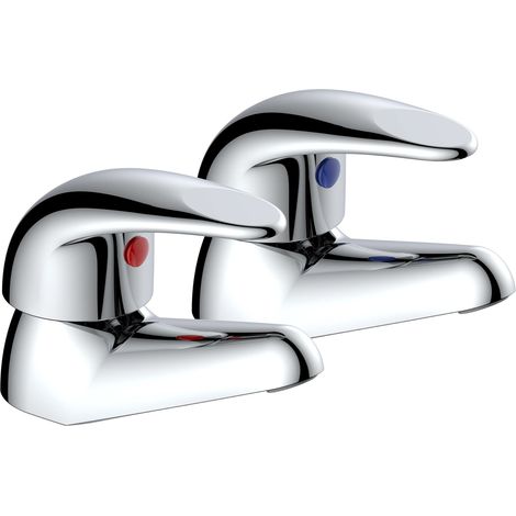 Deva Clifden Basin Taps Pair - Chrome (1/2)
