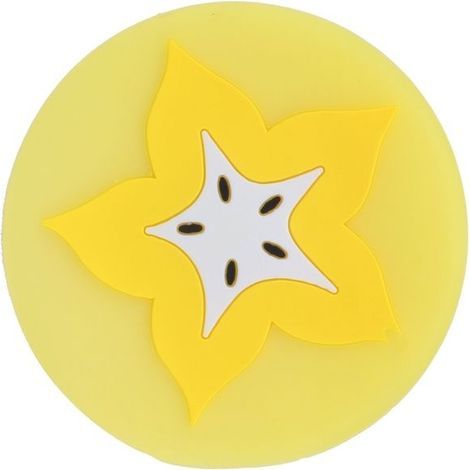 Sous - verres - Silicone - jaune - diamètre 9 cm (1/5)