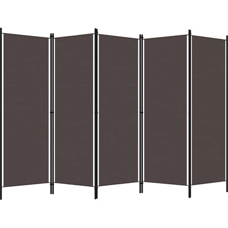 Paravent Cloison de séparation 6 panneaux, Pour Jardin, Balcon, Terrasse Marron 300x180 cm OIB3518E (1/5)