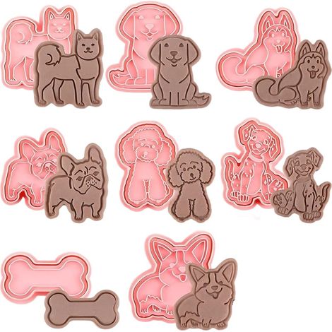 Moldes para troqueles de perros, 8 piezas (1/3)