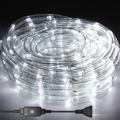 Guirlande lumineuse LED - Tube étanche - Corde - Extérieur - Jardin - Noël - 20 m - Tube LED étanche 480 LED - Décoration lumineuse festive - Blanc (1/5)