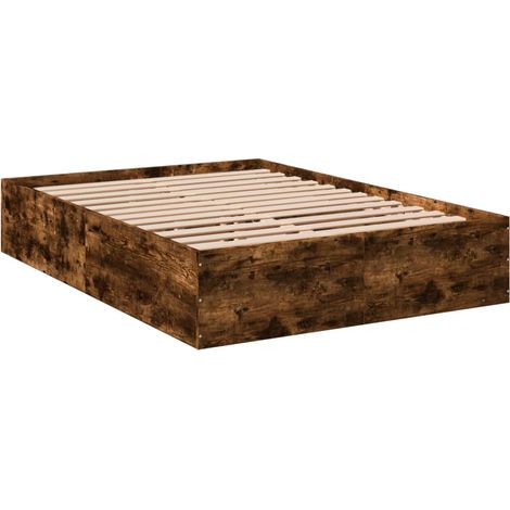 Estructura de cama madera de ingeniería roble ahumado 120x190cm vidaXL (1/3)