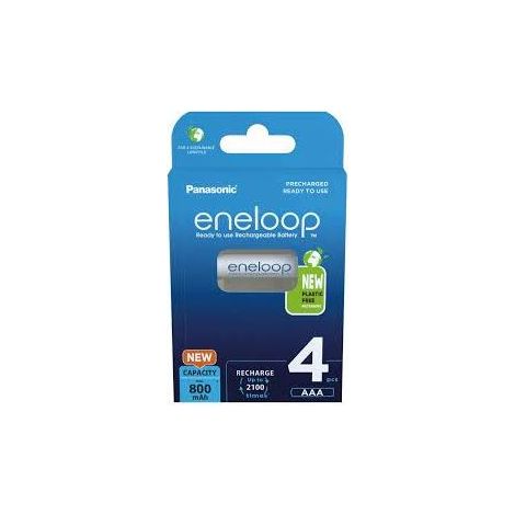 BATTERIA ricaricabile ministilo Panasonic ENELOOP NIMH 800 mAh 4pz