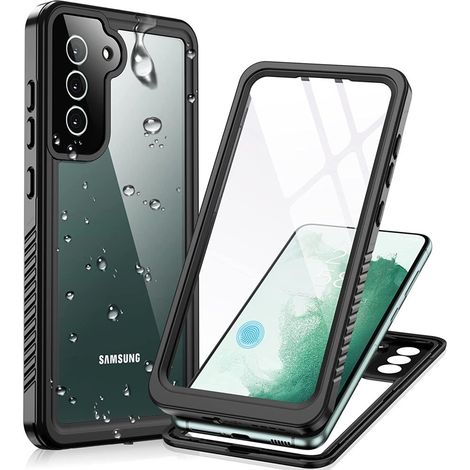 Custodia impermeabile IP68 per Samsung Galaxy S22+ Plus, Redpepper Dot+, nera (1/5)