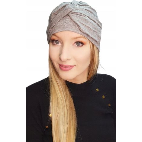 Turbante Sara metal 01, cappello alla moda ed ecologico, anche dopo la chemioterapia. (1/5)