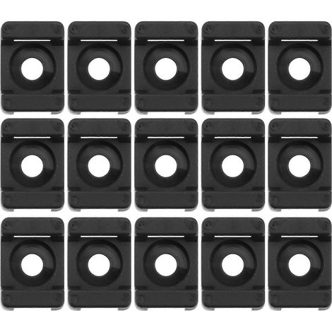 Attache-câbles en plastique pour selle, vis de fixation, clip de serrage en nylon pour siège-100pcs-Black