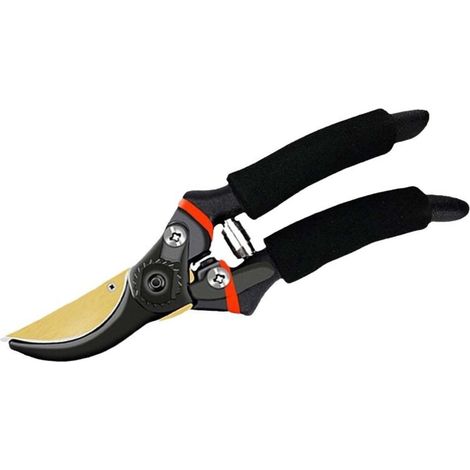 Sécateur à lames croisées en alliage, sécateur multifonctionnel de pointe, avec poignées de protection en mousse, taille-arbres, sécateur portatif, outils de jardinage professionnels