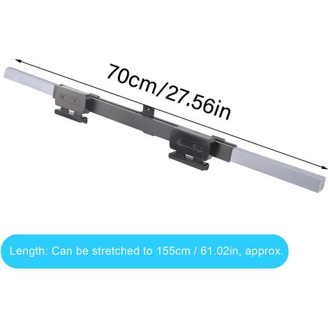 Pare-soleil rétractable pour voiture, largeur 70 cm, en aluminium avec ventouse. (1/5)